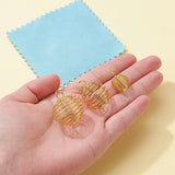 30Pcs 3 Style Round Iron Wire Pendants, Spiral Bead Cage Pendants