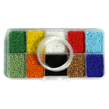 10 Colors, Size 11/0 Glass Opaque Seed Beads Kit