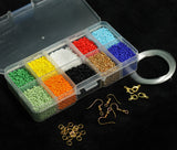 10 Colors, Size 11/0 Glass Opaque Seed Beads Kit