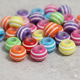 100 Gm, 9mm Big Hole Acrylic Round Beads