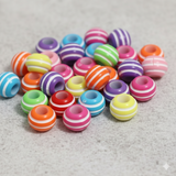 100 Gm, 9mm Big Hole Acrylic Round Beads