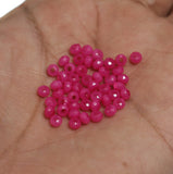 100 Gm, 4mm Acrylic Faceted Rondelle Beads