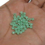 100 Gm, 4mm Acrylic Faceted Rondelle Beads