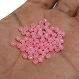 100 Gm, 4mm Acrylic Faceted Rondelle Beads