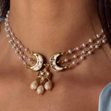 10 Pcs, 20x17mm Kundan Connectors Golden