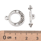 10 Pcs Tibetan Style Alloy Toggle Clasps