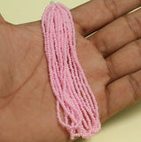 5 Bunch of Preciosa Seed Bead Strings Luster Opaque Pink