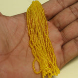 5 Bunch of Preciosa Seed Bead Strings Trans Green