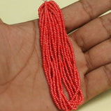 5 Bunch of Preciosa Seed Bead Strings Luster Opaque Coral