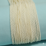 5 Strings 2-4mm Jeko Glass Seed Beads String Off White