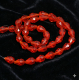 1 String, 12x8mm Faceted Crystal Drop Beads