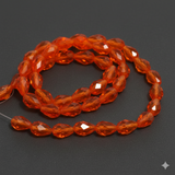 1 String, 12x8mm Faceted Crystal Drop Beads