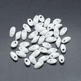 7x4mm MiYuki Long Magatama Beads Japanese Seed Beads White