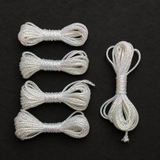 5 Pcs Sparkle White Braided Thread Pack