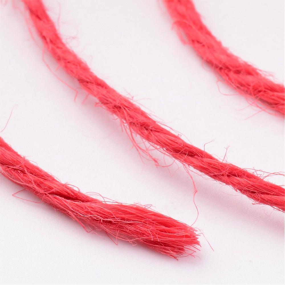 2mm Colored Jute Cord Twine for Jewelry Making Red – beadsnfashion
