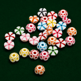 100 gm, 12x6mm Flower Acrylic Beads Assorted Color