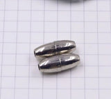 5 Pcs, Oval Magnetic Leather Cord Connectors Clasp 16x7mm, 3.75mm Hole Size