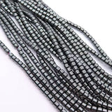 1 String Hematite Beads Tyre Black 4x4mm