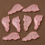 24x12.5x4mm, Glass Pendants, Butterfly Wings, Peach
