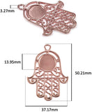 2 Inch Alloy Pendant Hand Rose Golden Cabochon Settings