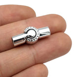 5 Pcs, Tube Cylinder Magnetic Clasps 24x11mm, 4mm Hole Size