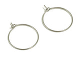 100 Pcs Steel Ear Hoops