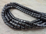 1 String Hematite Beads Tyre Black 4x4mm