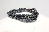 1 String Hematite Beads Oval Black 5x4mm