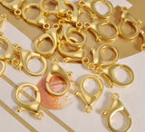 10 Pcs Lobster Clasp Golden 34x23mm