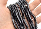 1 String Hematite Beads Disc Black 4x2mm
