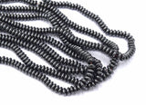 1 String Hematite Beads Disc Black 4x2mm