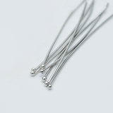 Anti Tarnish Rhodium Plated Ball Pins