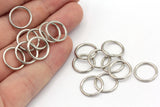 Brass Rhodium Plated Jump rings