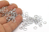 Brass Rhodium Plated Jump rings
