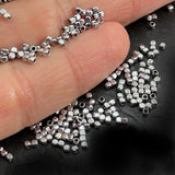 100 Pcs Steel Solid Hex Cube Beads