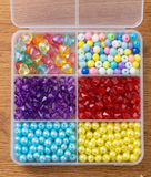 3 Kits Set Acrylic and Glass Seed Beads Multicolor DIY Kit With Metal Finding and Thread