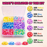 3 Kits Set Acrylic and Glass Seed Beads Multicolor DIY Kit With Metal Finding and Thread