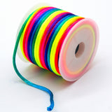 10 Mtr, Multi Color Satin Colored Thread 1mm