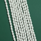 12 Strings, 4x3mm White Acrylic Drop Beads