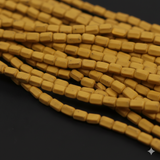 30 Strings, 2x1mm Chocolate Acrylic Faceted Round Tube Beads