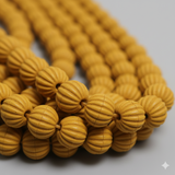 12 Strings, 2mm Chocolate Acrylic Kharbooja Beads