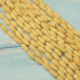 50 Strings Acrylic Oval Beads BurlyWood Color 5x3mm