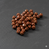 100 Gm Acrylic Wooden Finish Football Beads Brown 5 mm