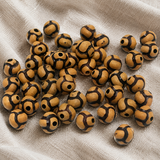 100 Gm 6mm Acrylic Wooden Finish Round Beads Brown