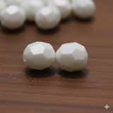 100 Gm Acrylic Assorted Beads White 10x8 mm