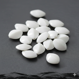 100 Gm Acrylic Beads White 17x13 mm
