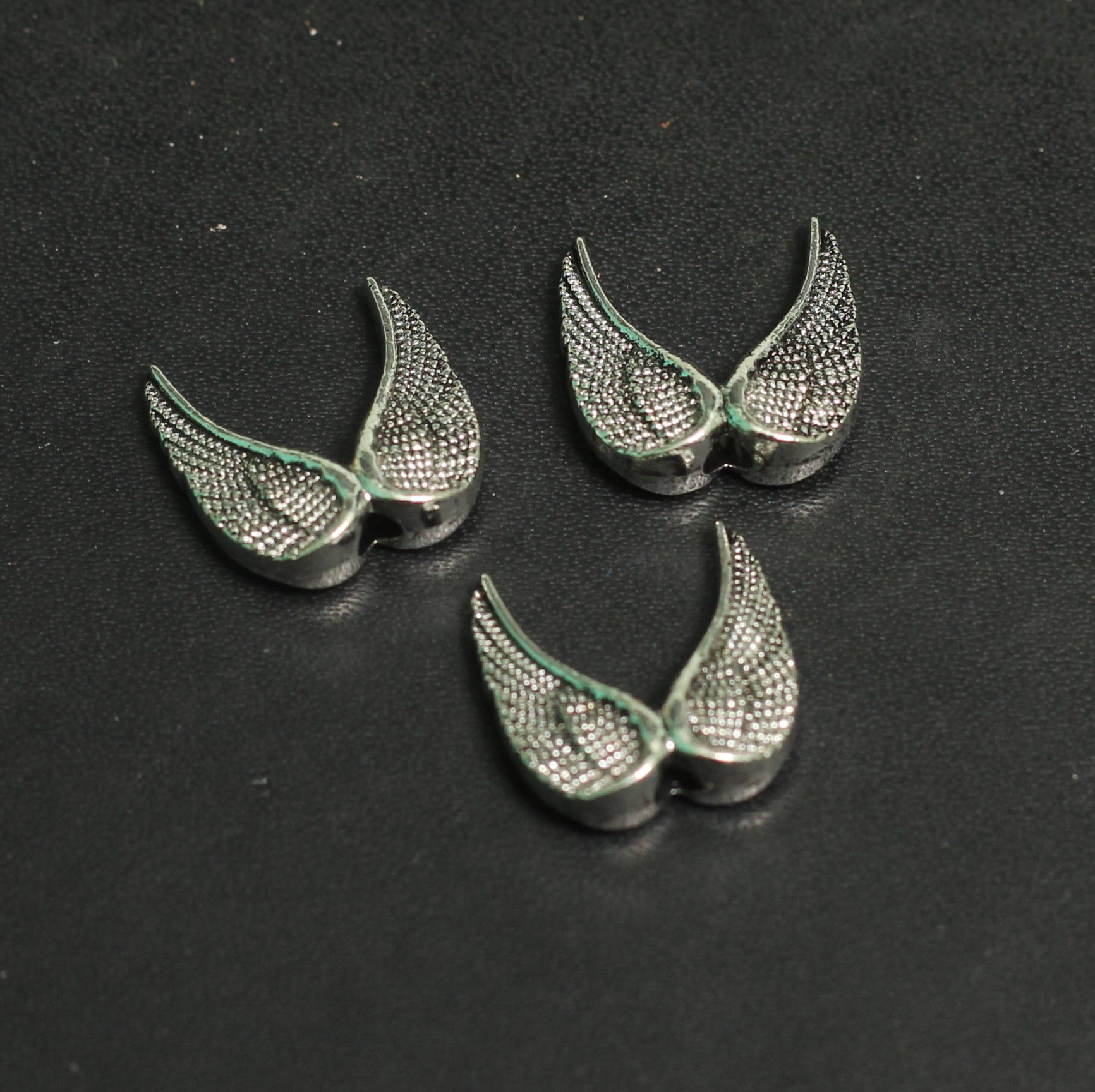 15mm German Silver Angel Wings Charms