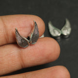 15mm German Silver Angel Wings Charms