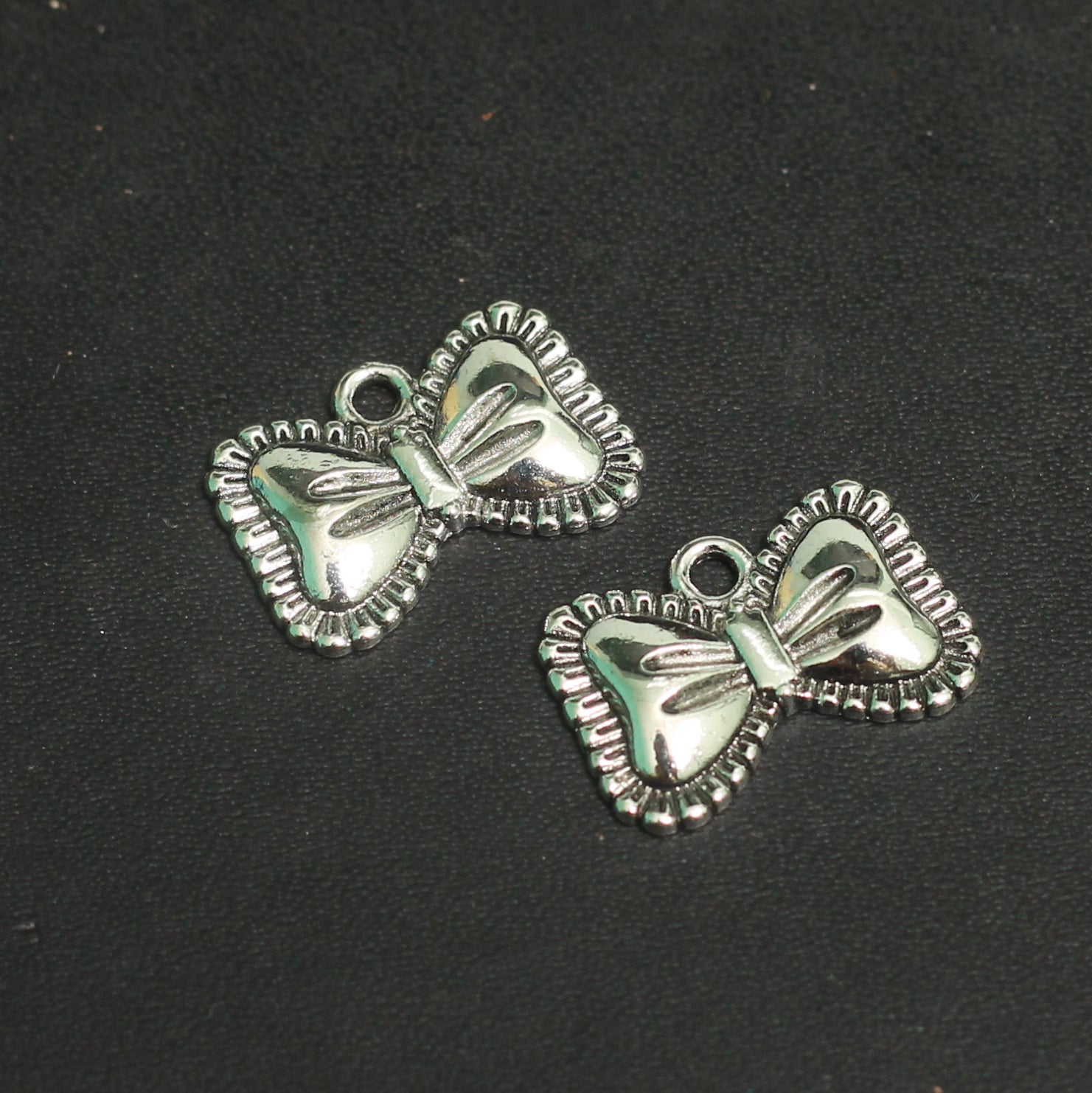 17x12mm German Silver Bow Charms