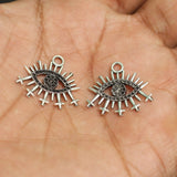23x20mm German Silver Eye Charms